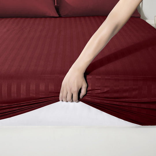 Deep Fitted Sheets Stripe 25cm