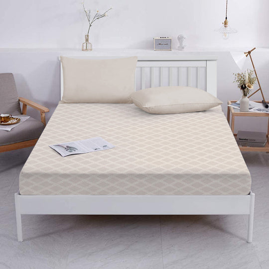 Deep Fitted Sheets Embossed Pattern Bed Sheets 25cm