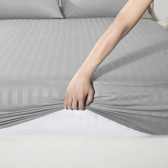 Deep Fitted Sheets Stripe 25cm