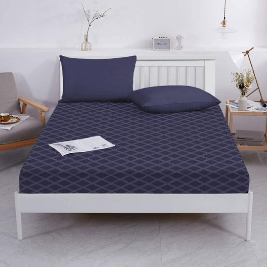 Deep Fitted Sheets Embossed Pattern Bed Sheets 25cm