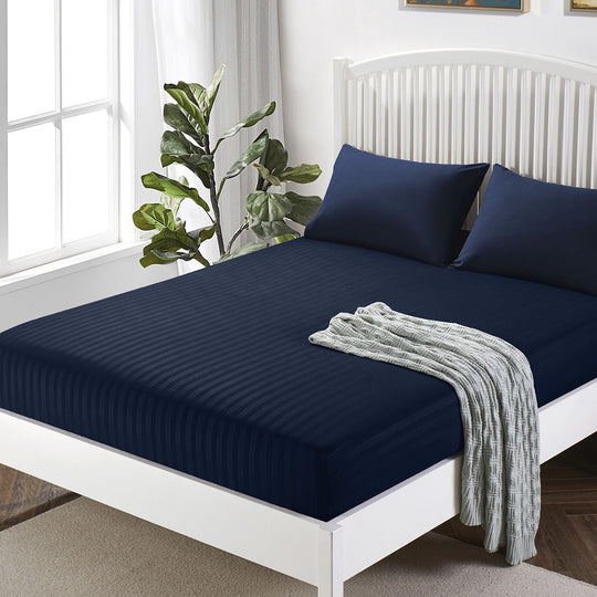 Deep Fitted Sheets Stripe 25cm