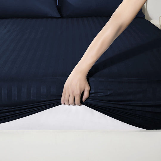 Deep Fitted Sheets Stripe 25cm