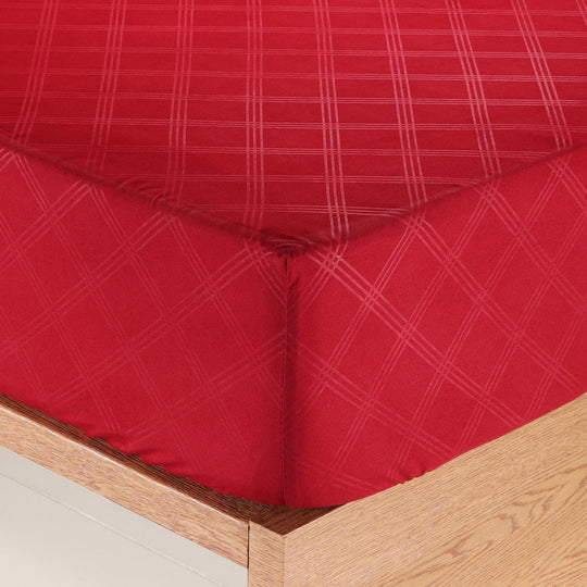 Deep Fitted Sheets Embossed Pattern Bed Sheets 25cm