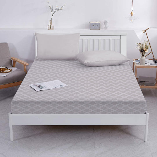 Deep Fitted Sheets Embossed Pattern Bed Sheets 25cm