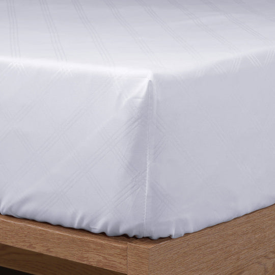Deep Fitted Sheets Embossed Pattern Bed Sheets 25cm