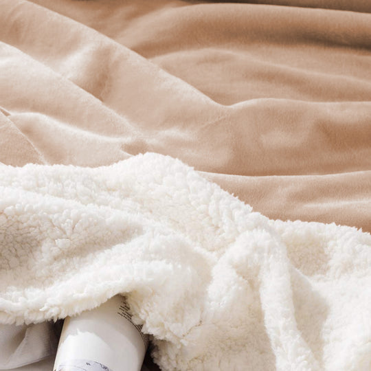 Blanket Fleece Sherpa Bed Sofa Throw