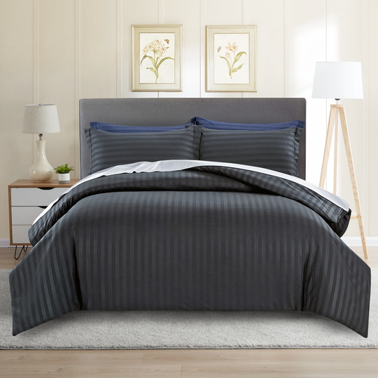 Duvet Cover 3 piece Stripe Quilt Cover Set
