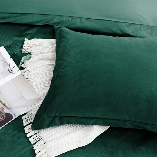 Crushed Velvet Duvet Cover 3 Piece Set