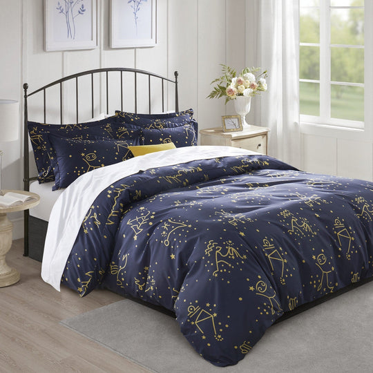 Duvet Cover 3 Piece Printed Quilt Cover Set