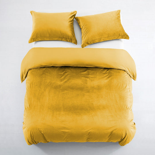 Crushed Velvet Duvet Cover 3 Piece Set