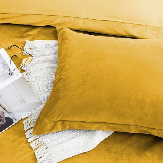 Crushed Velvet Duvet Cover 3 Piece Set