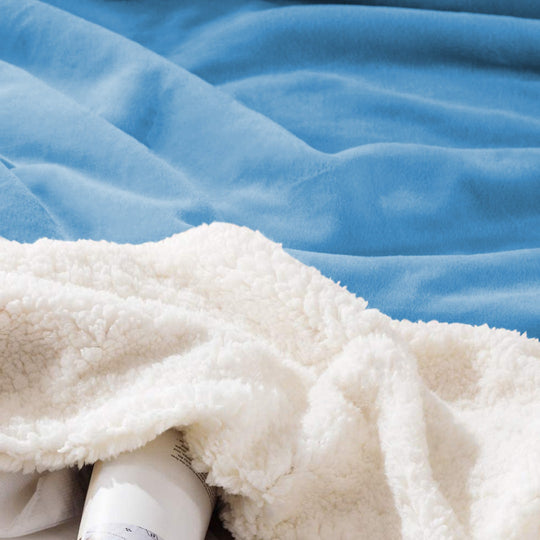 Blanket Fleece Sherpa Bed Sofa Throw