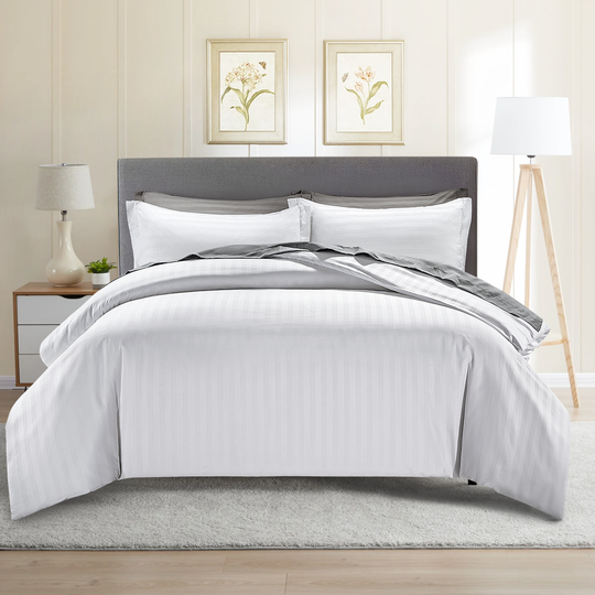 Duvet Cover 3 piece Stripe Quilt Cover Set